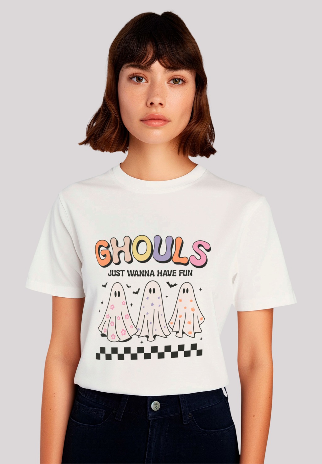 F4NT4STIC T-Shirt "Retro Halloween Ghouls just wanna have fun", Premium Qua günstig online kaufen