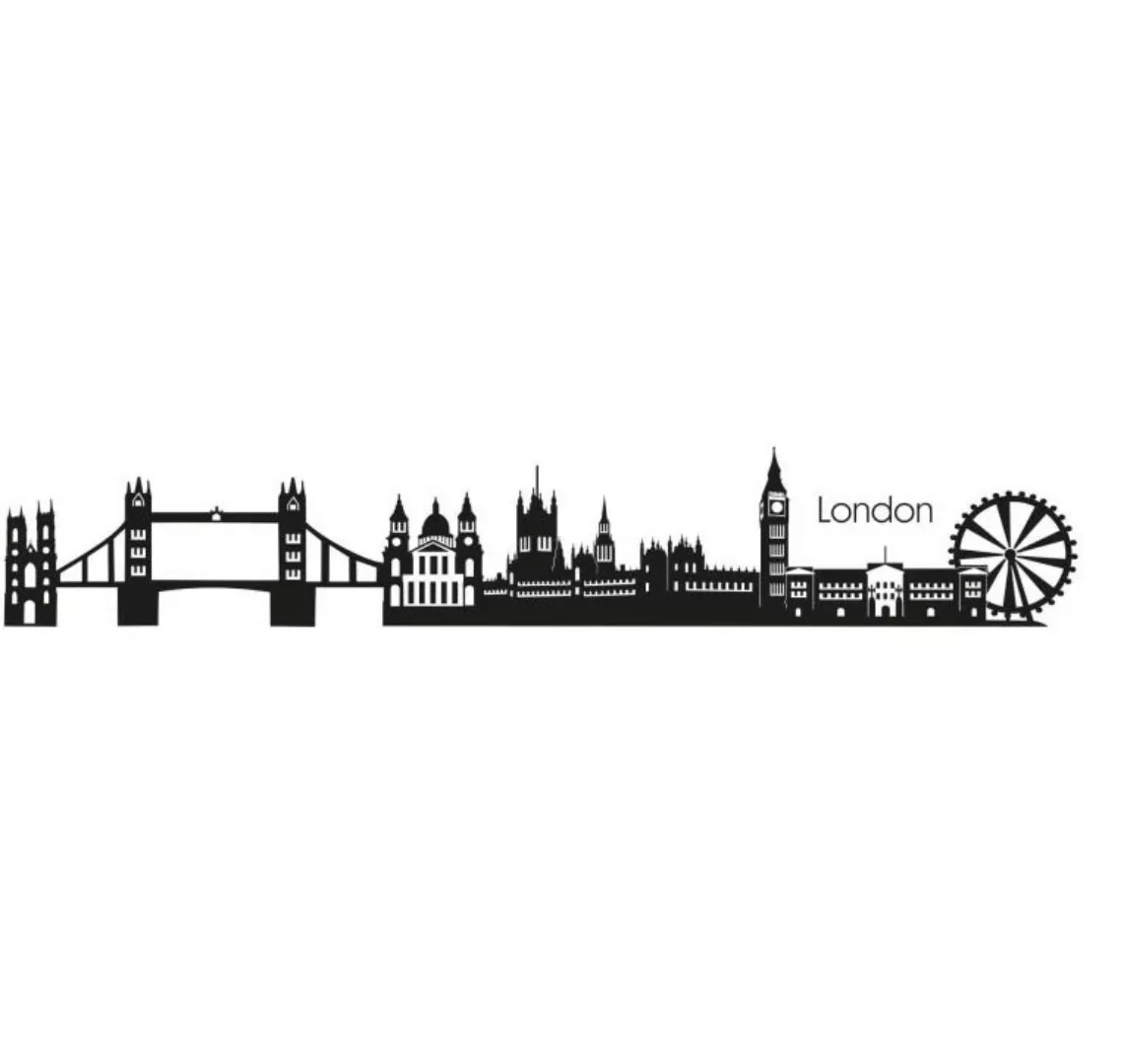 Wall-Art Wandtattoo "XXL Stadt Skyline London 120cm", (1 St.) günstig online kaufen