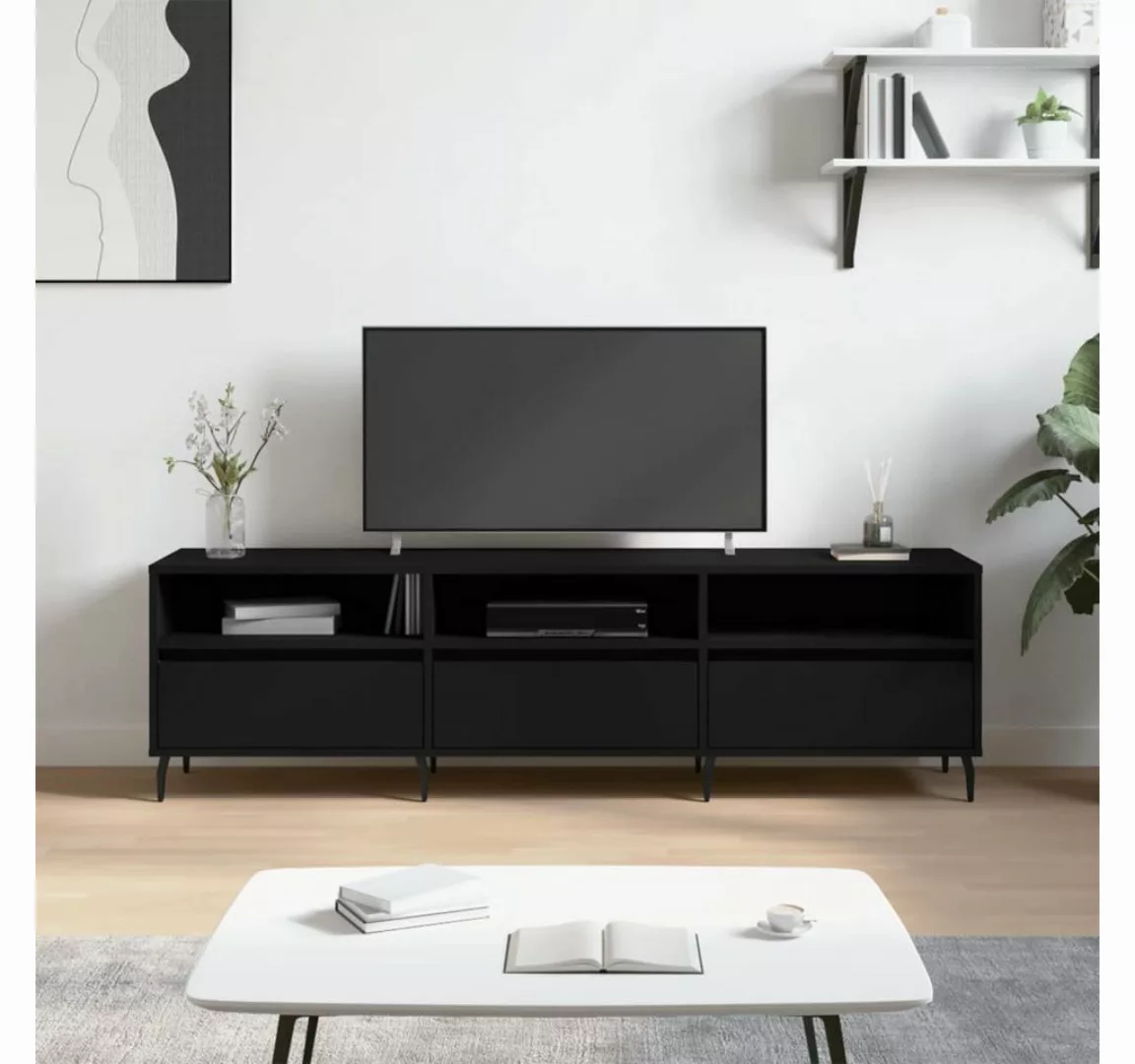 vidaXL TV-Schrank TV-Schrank Schwarz 150x30x44,5 cm Holzwerkstoff günstig online kaufen