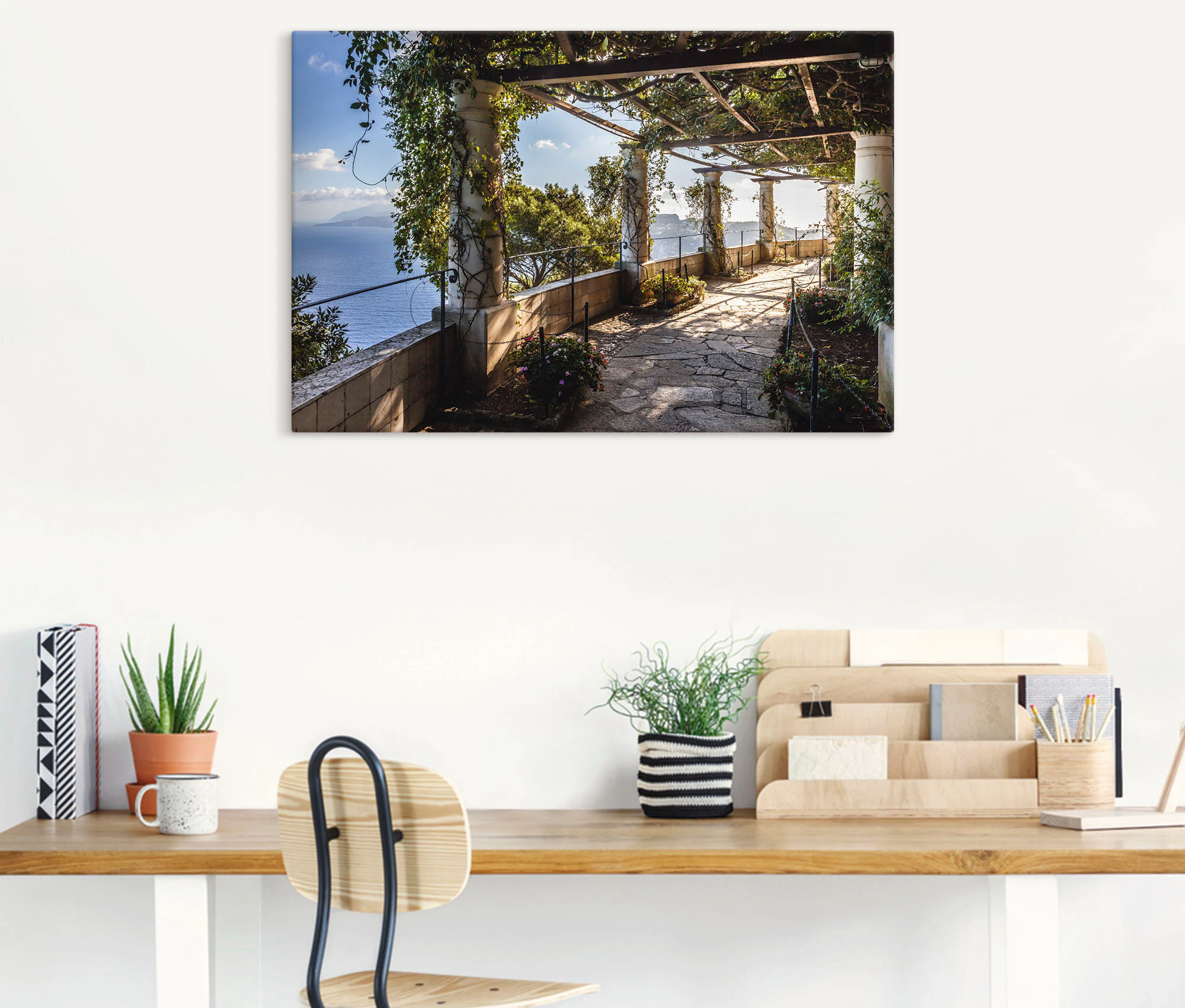 Artland Wandbild "Garten der Villa San Michele auf Capri", Gebäude, (1 St.) günstig online kaufen