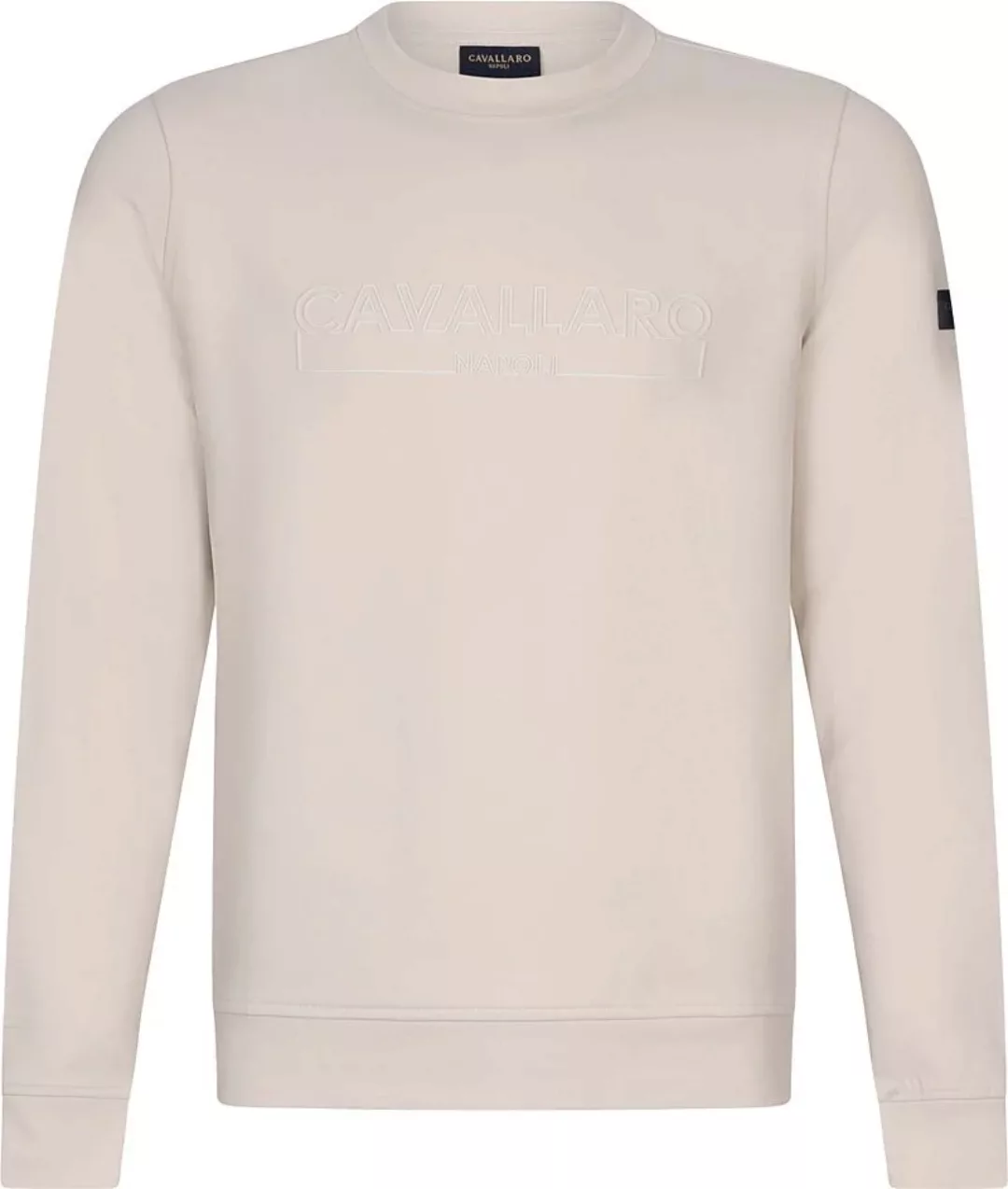 Cavallaro Beciano Sweater Logo Ecru - Größe XXL günstig online kaufen