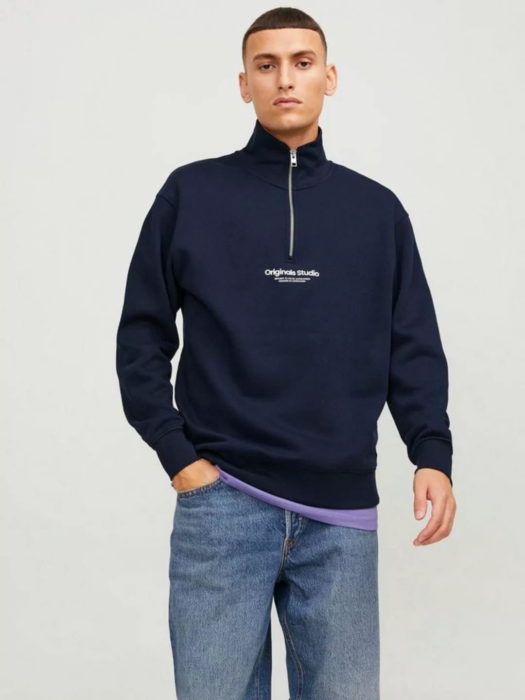 Jack & Jones Sweatshirt JORVESTERBRO SWEAT QUARTER ZIP HN NOOS günstig online kaufen