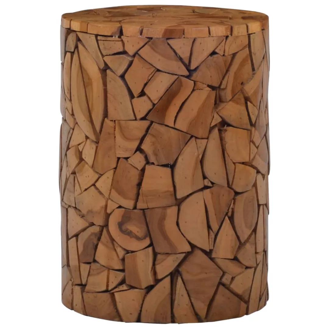 Mosaik Hocker Braun Massivholz Teak günstig online kaufen