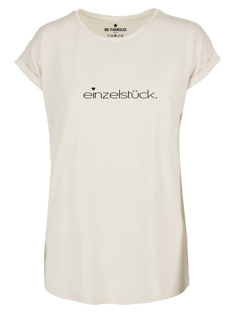 Print-Shirt Be Famous Women Rolled T-Shirt. günstig online kaufen
