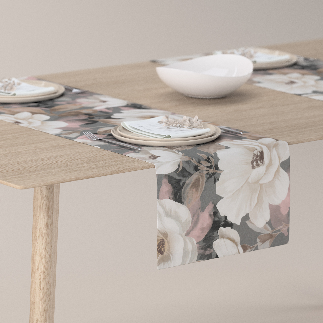 Tischläufer, grau-rosa, 40 x 130 cm, Gardenia (142-13) günstig online kaufen