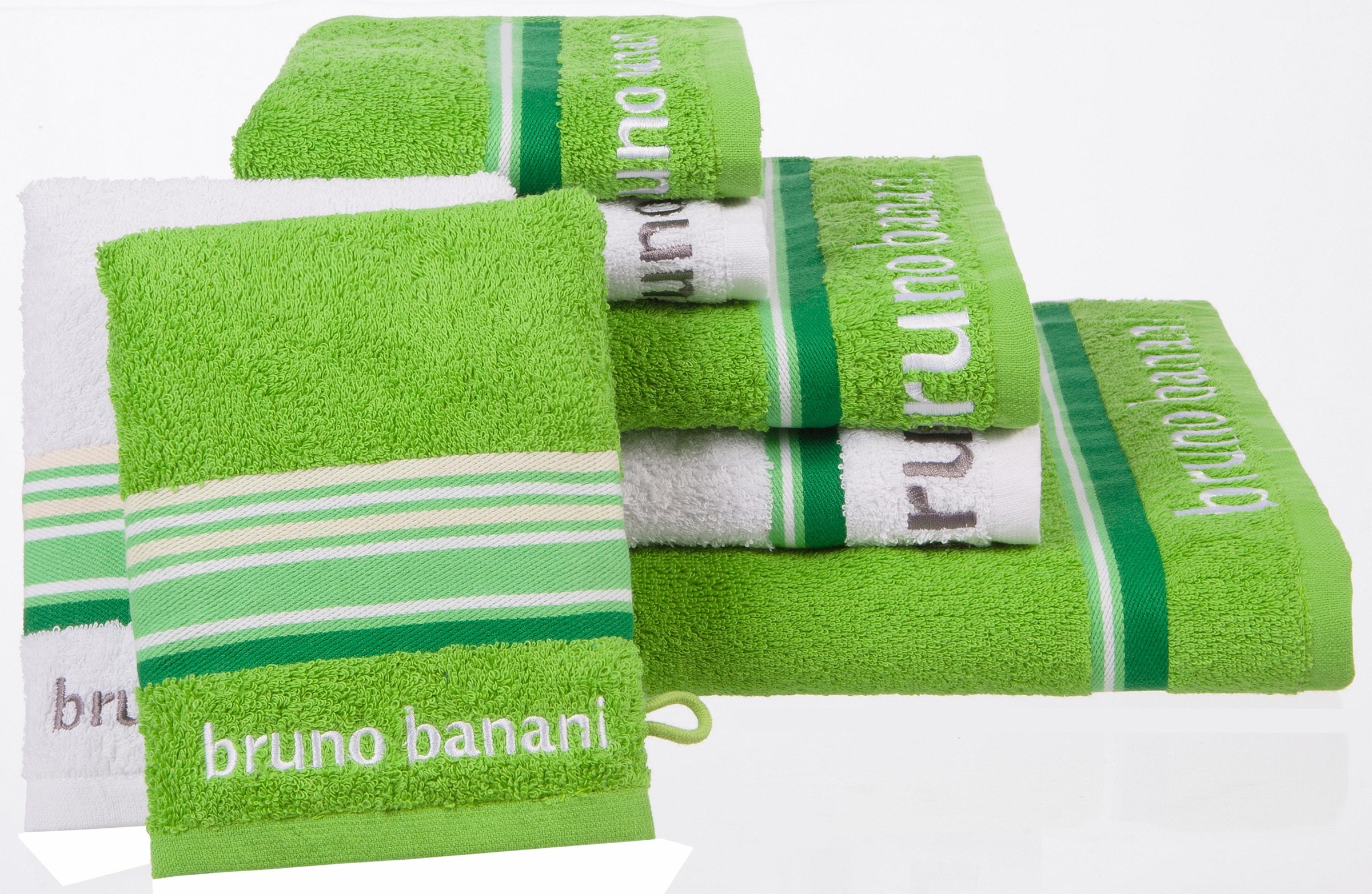 Bruno Banani Handtuch Set »Maja«, (Set, 7 St., 1 Duschtuch 70 x 140 cm-2 Ha günstig online kaufen