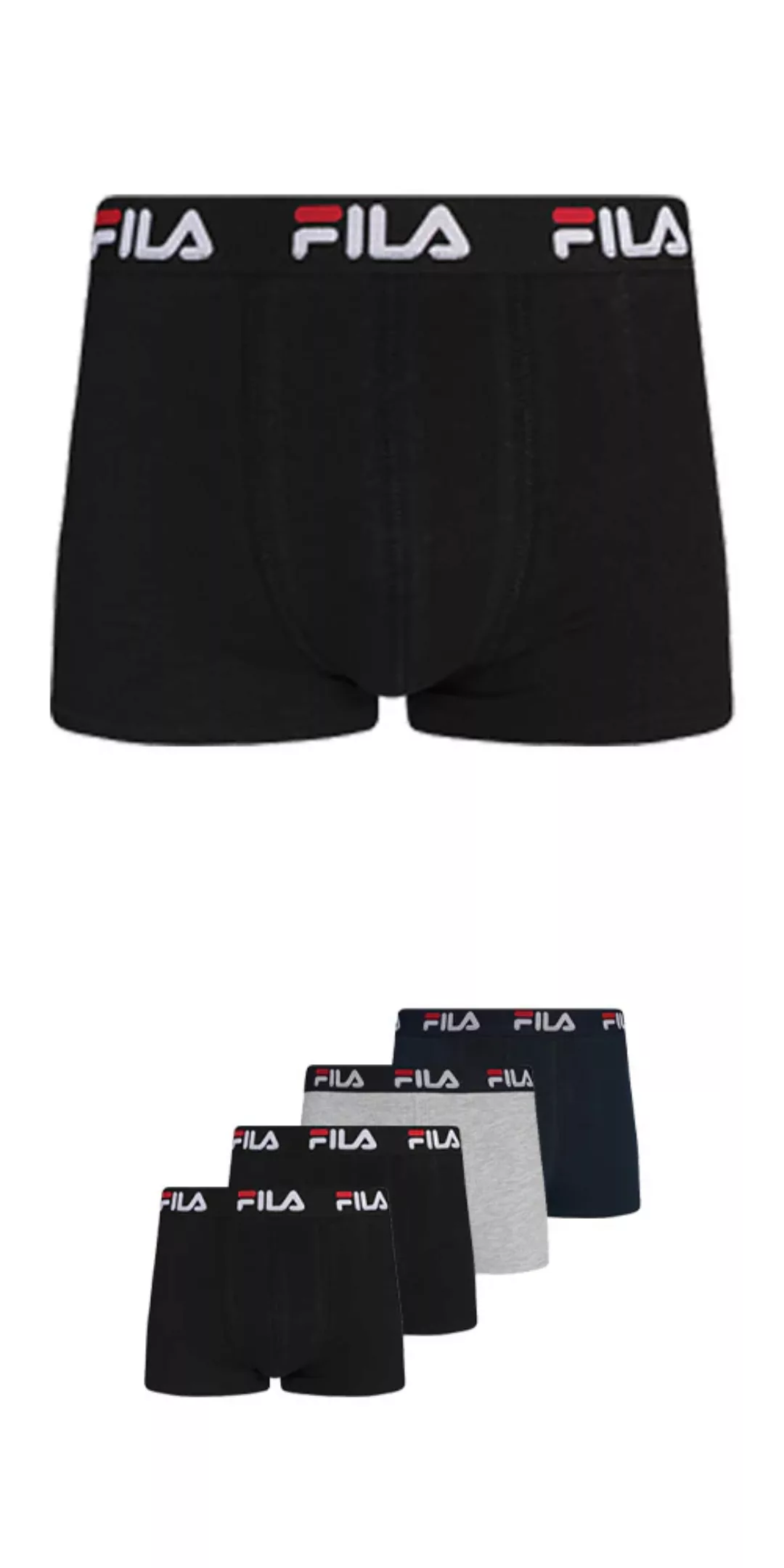 Fila Boxershorts, (4er Pack), bequem, Baumwollmix, elastisch, weich, sportl günstig online kaufen