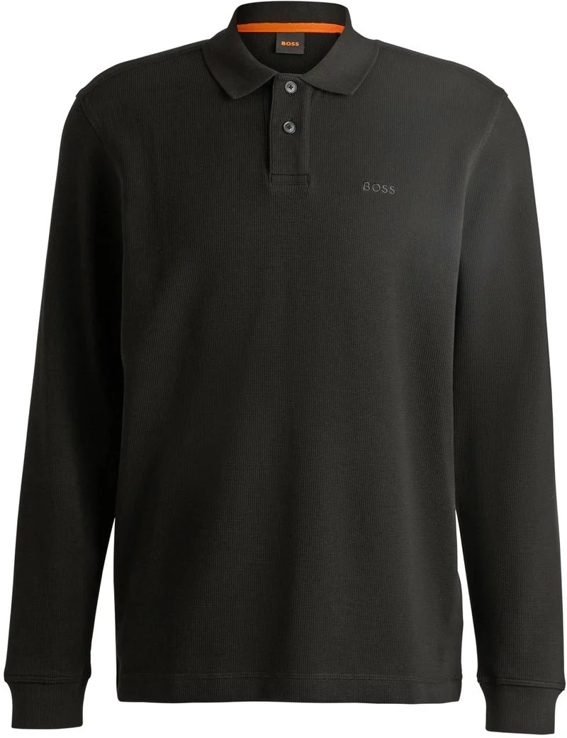 BOSS Petempestolong Long Sleeve Polo Schwarz - Größe M günstig online kaufen