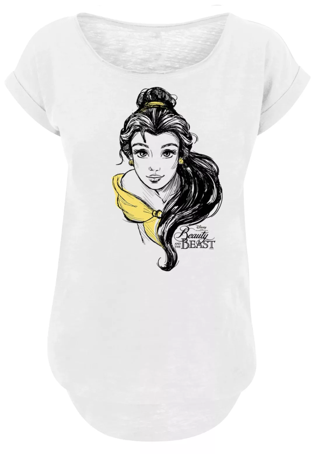 F4NT4STIC T-Shirt "Belle Sketch", Damen,Premium Merch,Lang,Longshirt,Bedruc günstig online kaufen