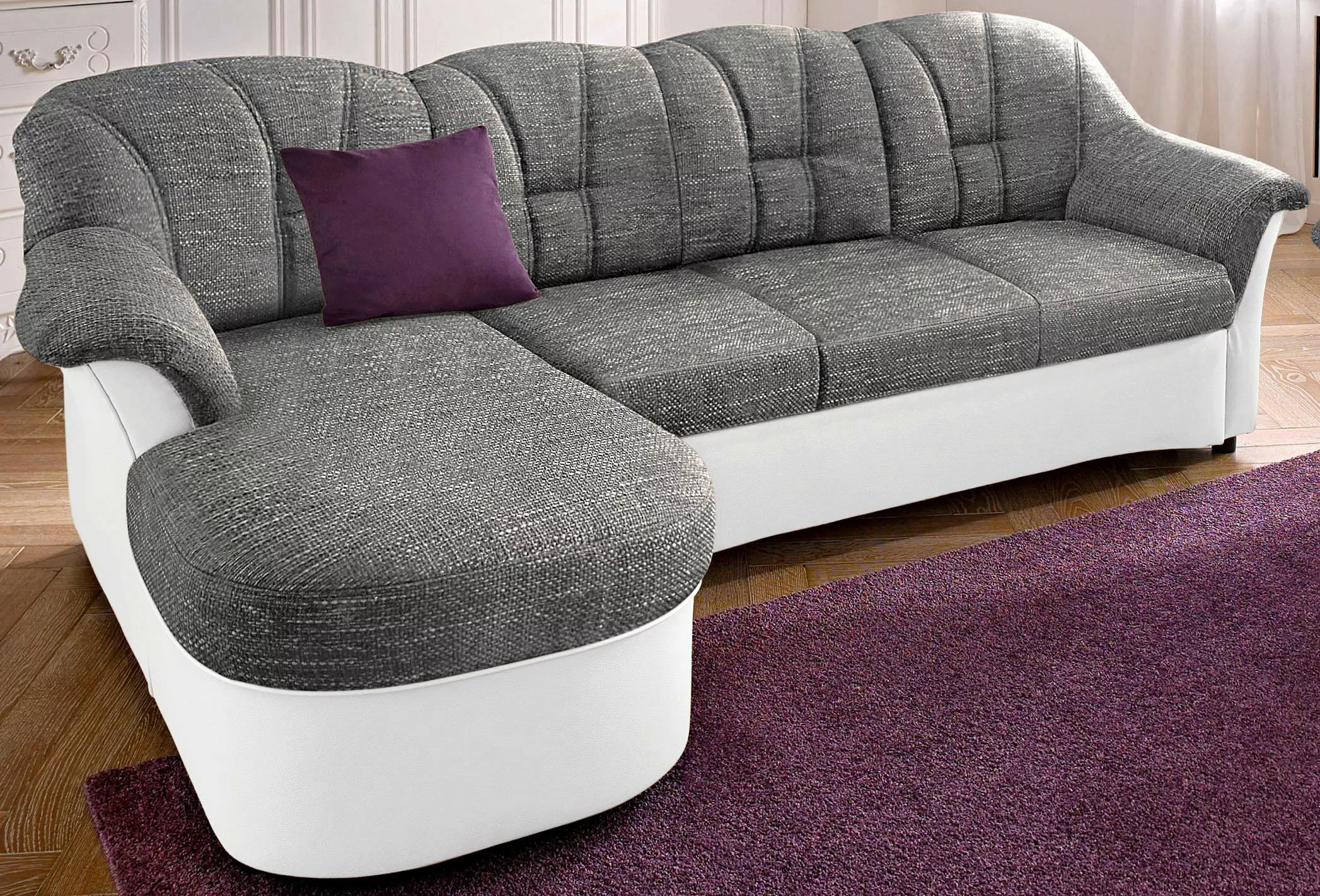 DOMO collection Ecksofa »Flores Schlafsofa, B/T/H: 233/142/86 cm, L-Form«, günstig online kaufen