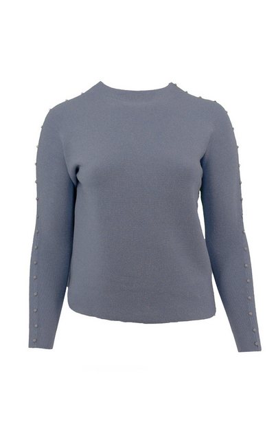 Passioni Strickpullover Pullover in Grau oder Lila mit glitzerndem Metallic günstig online kaufen