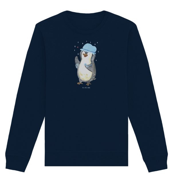 Mr. & Mrs. Panda Longpullover Größe XL Pinguin Duschen - French Navy - Gesc günstig online kaufen