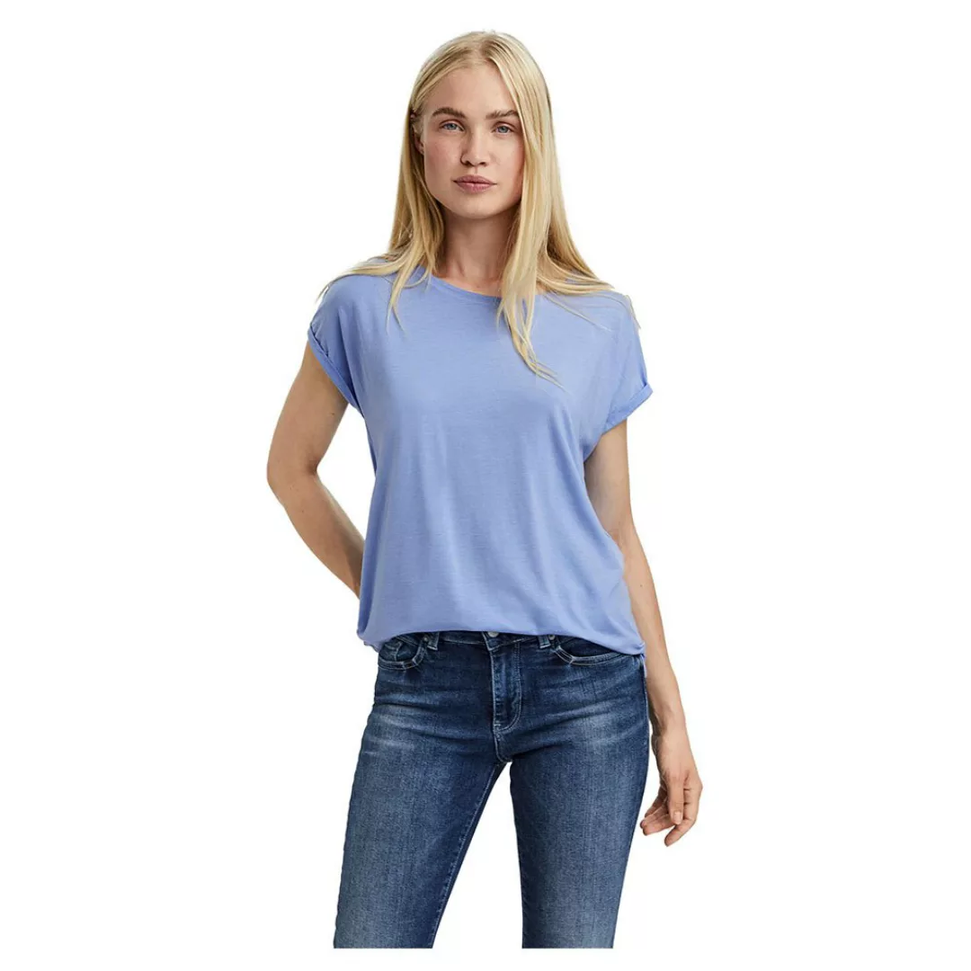 Vero Moda Ava Plain Kurzärmeliges T-shirt M Grapemist günstig online kaufen