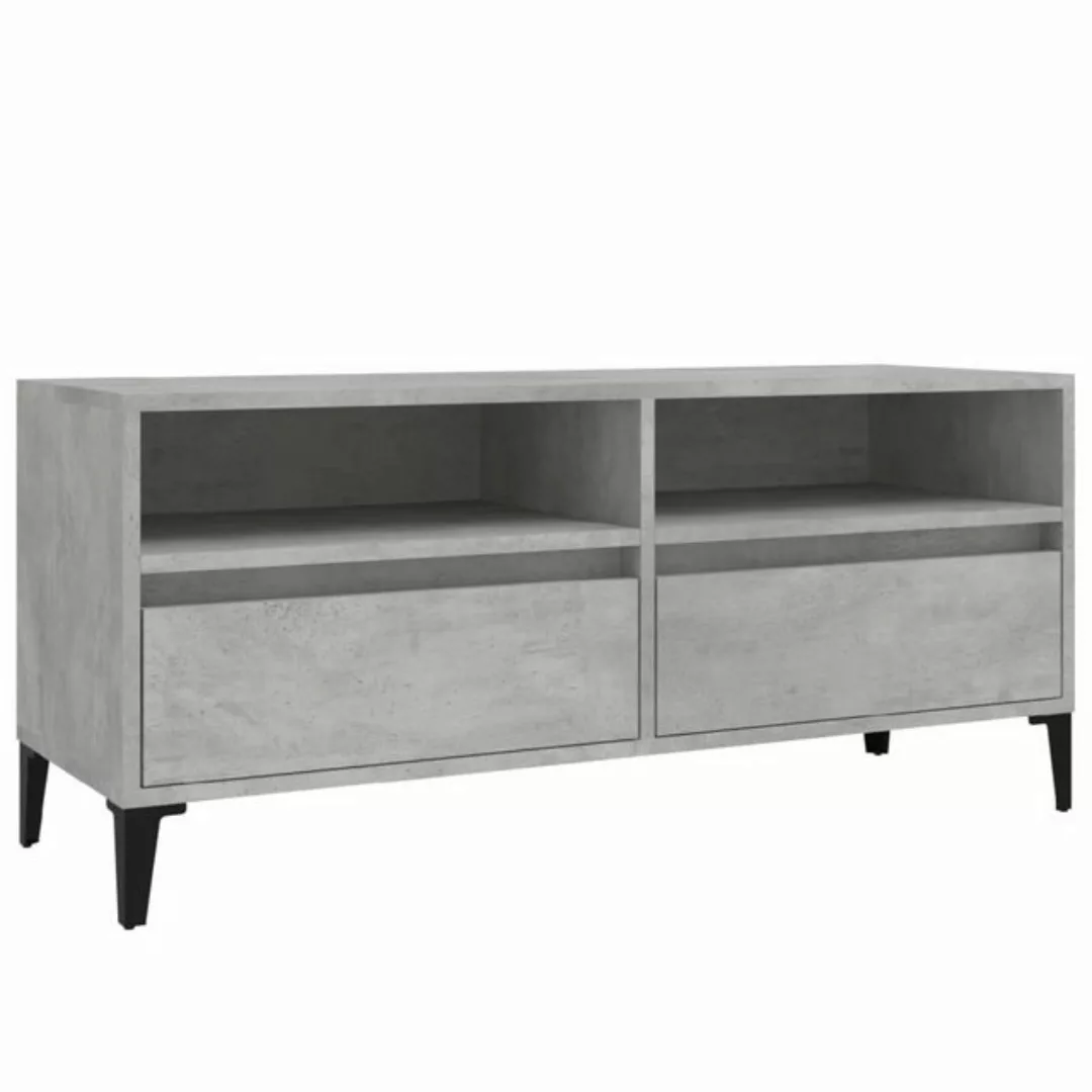 furnicato TV-Schrank Betongrau 100x34,5x44,5 cm Holzwerkstoff (1-St) günstig online kaufen