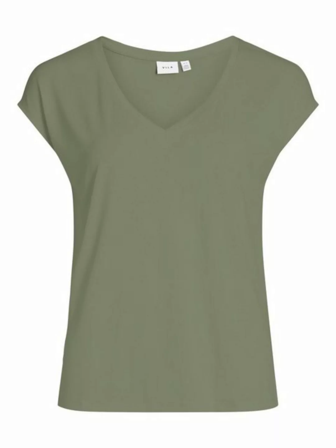 Vila T-Shirt T-Shirt Basic V-Neck Oberteil VIMODALA 6025 in Grün günstig online kaufen