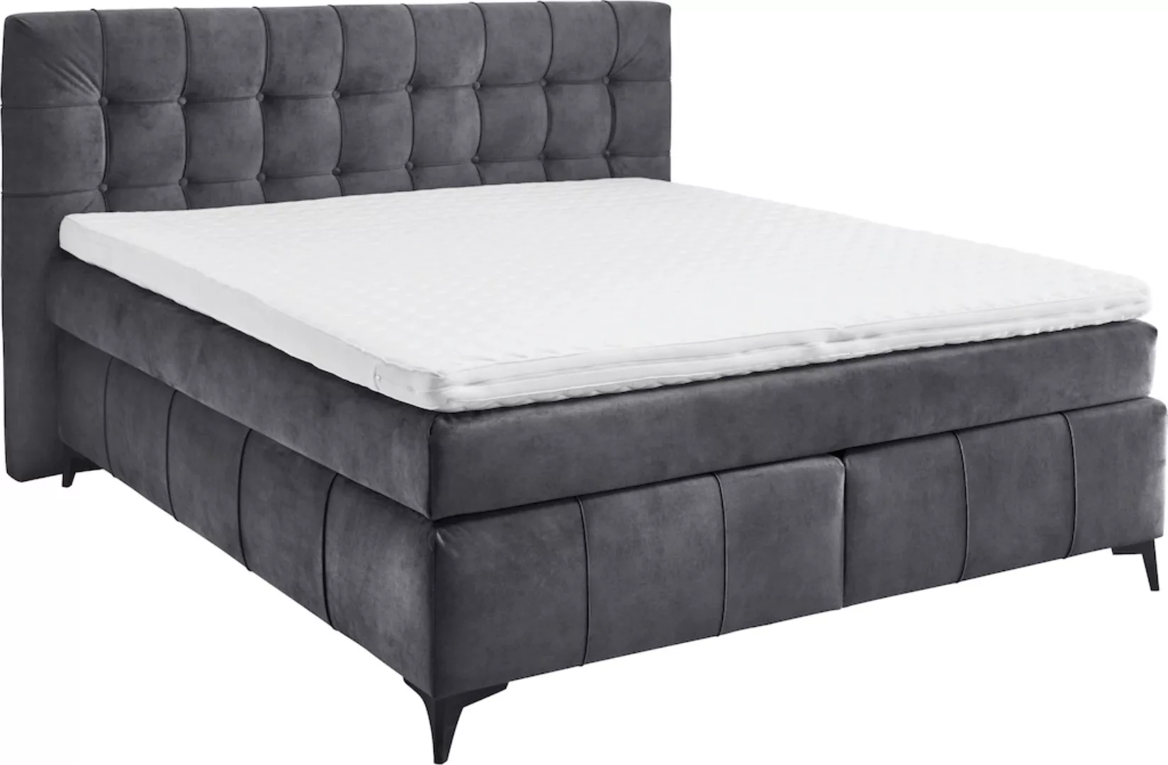 ED EXCITING DESIGN Boxspringbett "Oregon", inkl. Duo-Matratze - Kokosmatte, günstig online kaufen