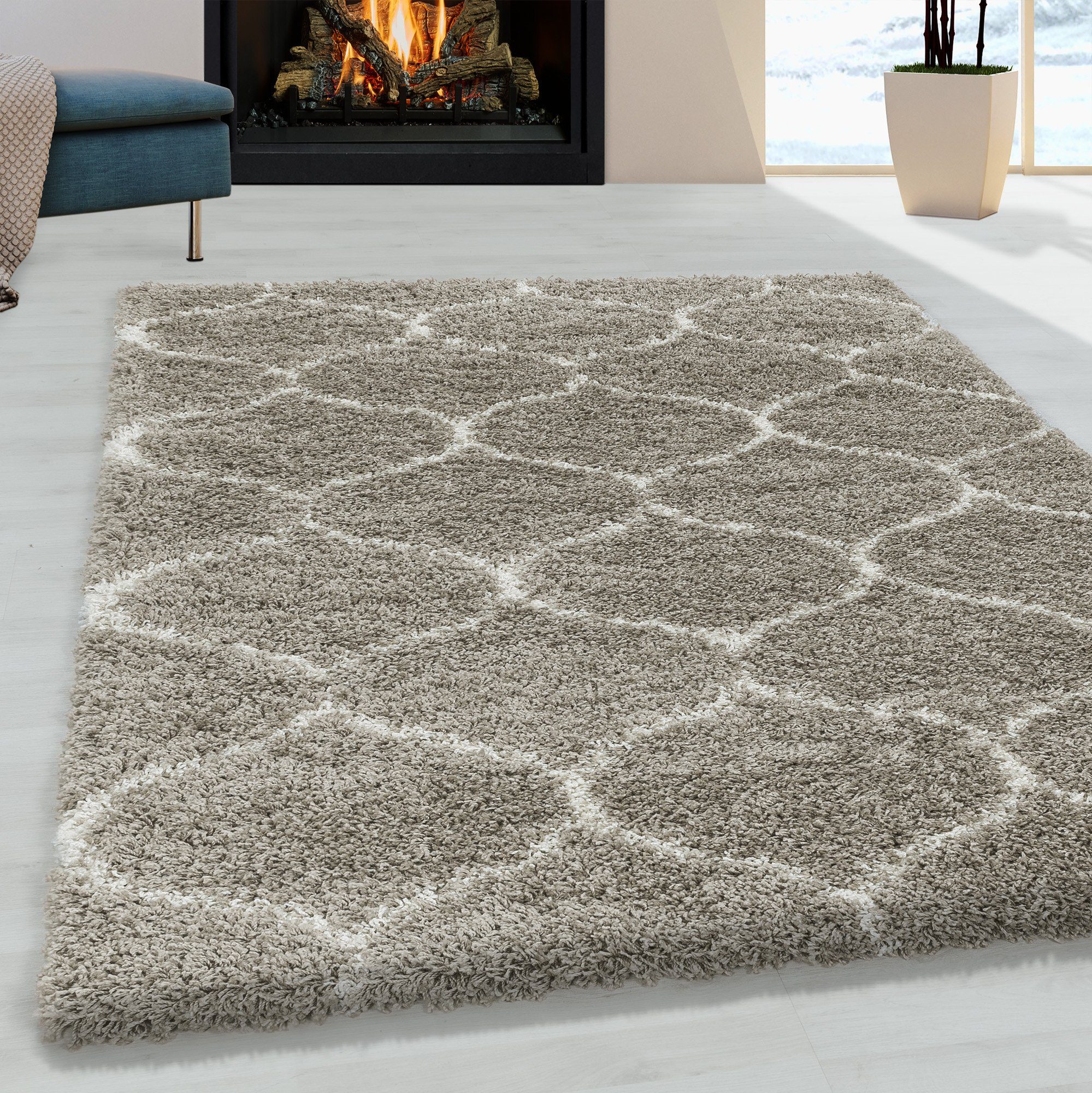Stilvoll Günstig Hochflor-Teppich Teppich für den günstig online kaufen