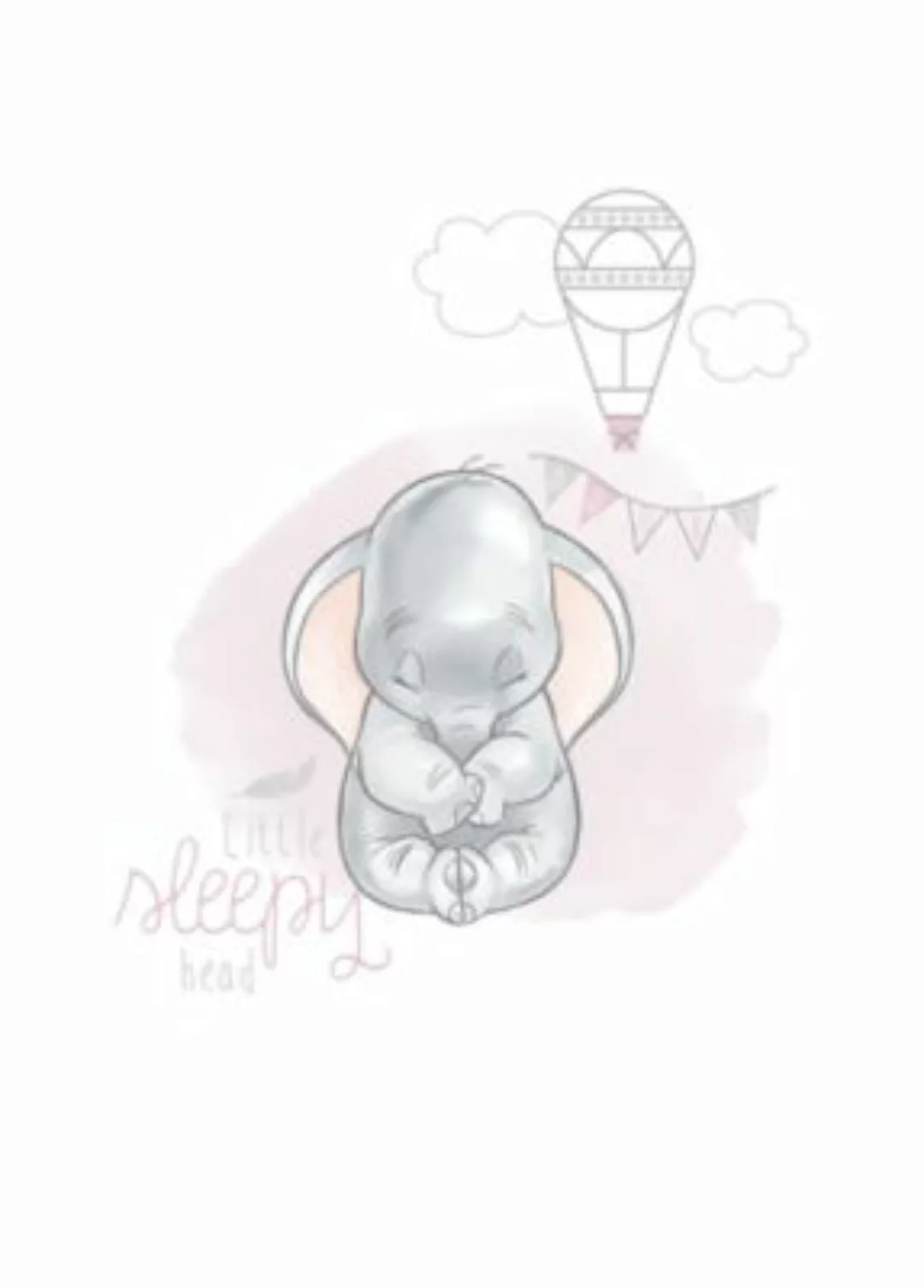 KOMAR Wandbild - Dumbo Sleepy - Größe: 50 x 70 cm mehrfarbig Gr. one size günstig online kaufen