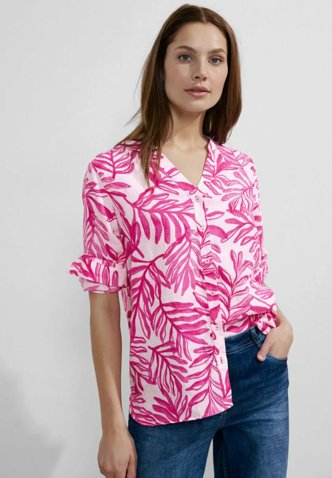 Cecil Shirtbluse mit Blätterprint günstig online kaufen