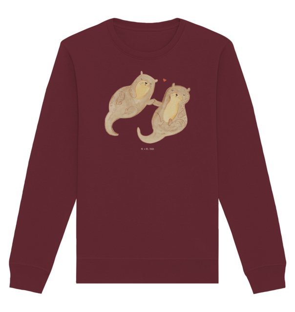 Mr. & Mrs. Panda Longpullover Größe L Otter Hände halten - Burgundy - Gesch günstig online kaufen