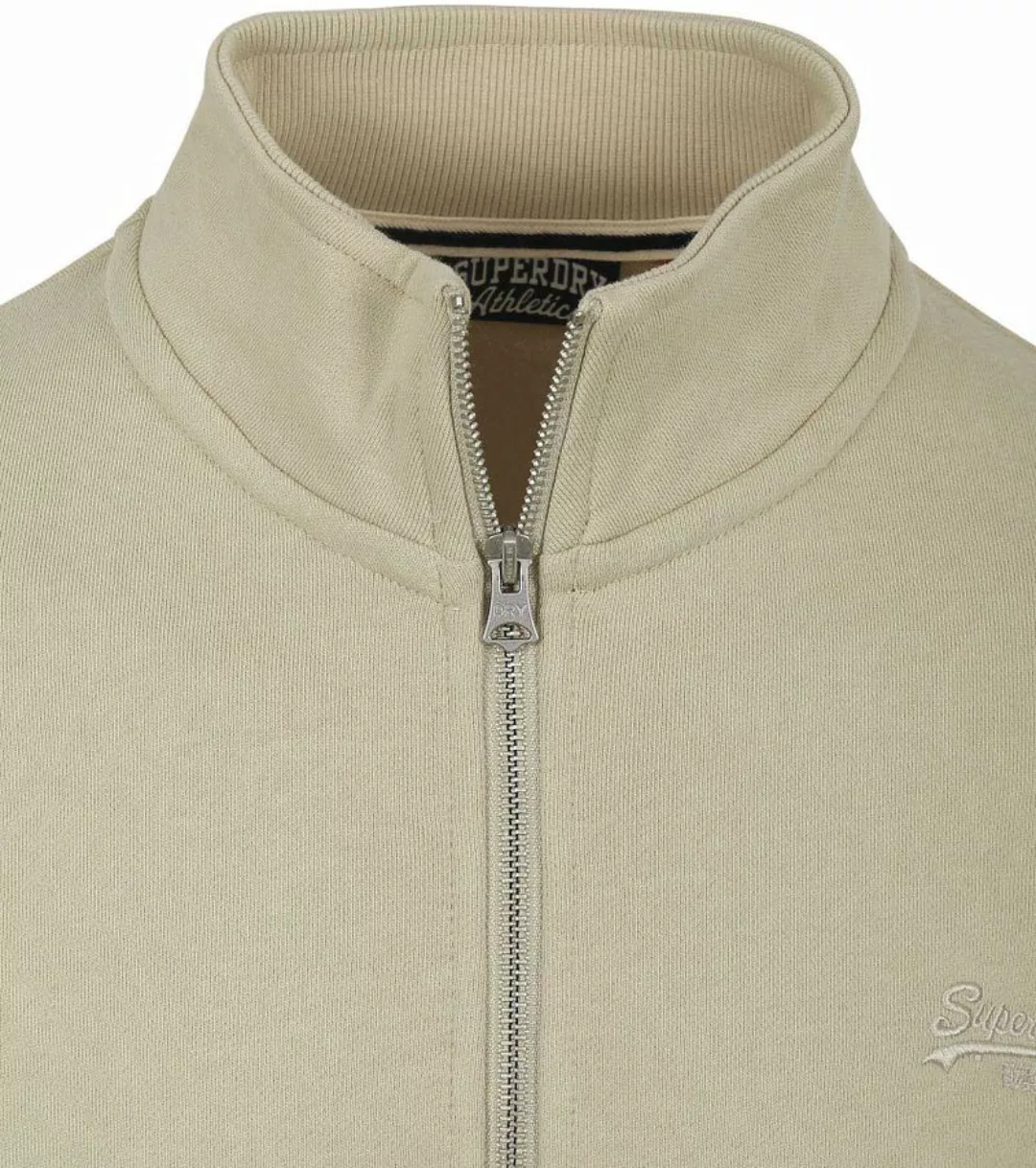 Superdry Strickjacke Zip Track Beige - Größe L günstig online kaufen