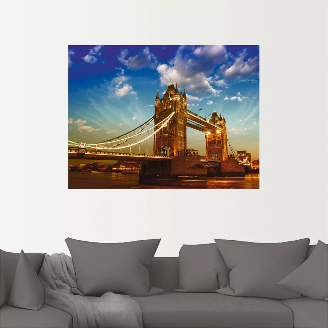 Artland Wandbild »Tower Bridge«, Brücken, (1 St.), als Leinwandbild, Wandau günstig online kaufen