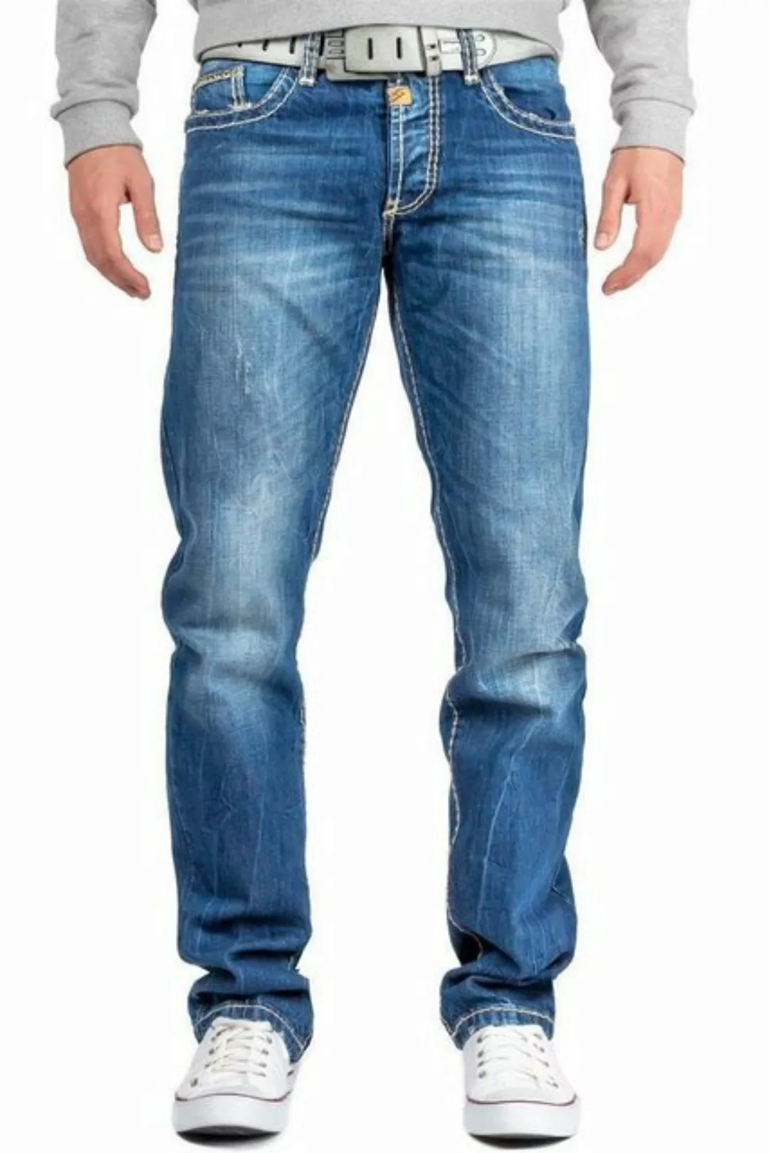 Cipo & Baxx 5-Pocket-Jeans Hose BA-C0688 W32/L36 (1-tlg) mit dicken Nähten günstig online kaufen