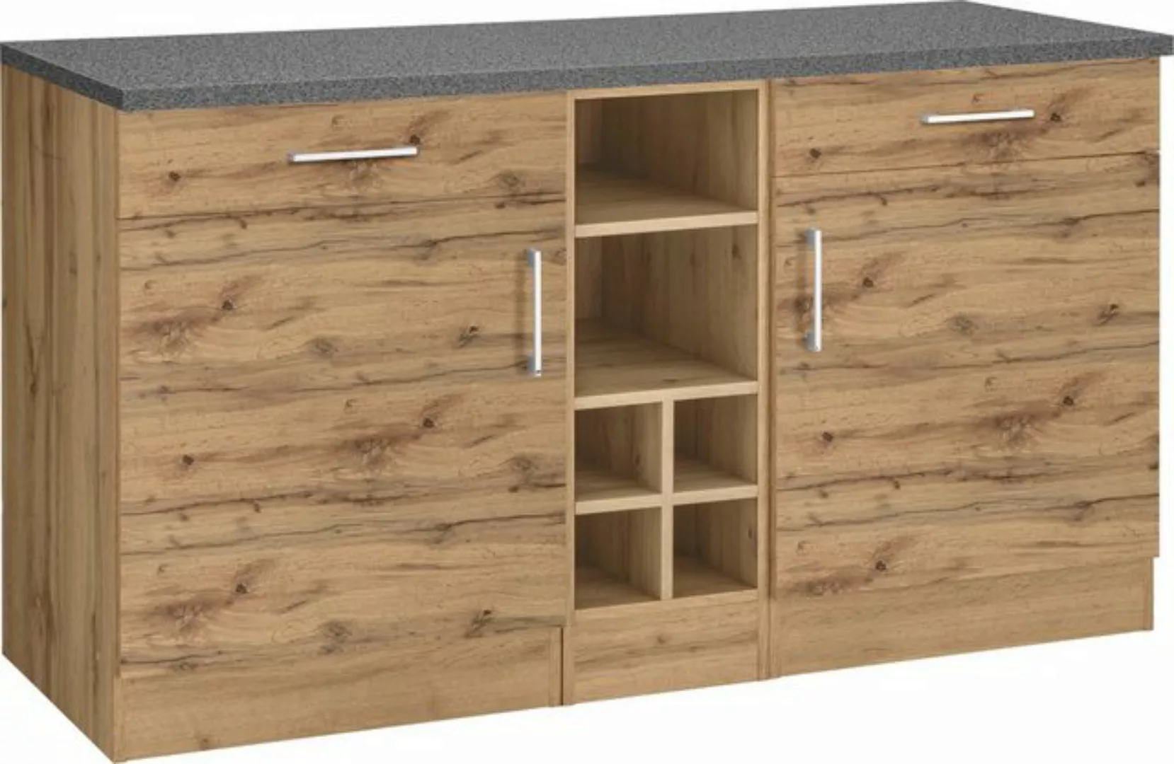 KOCHSTATION Unterschrank "KS-Colmar", 150 cm breit, 2 Schubkästen, 2 Türen, günstig online kaufen