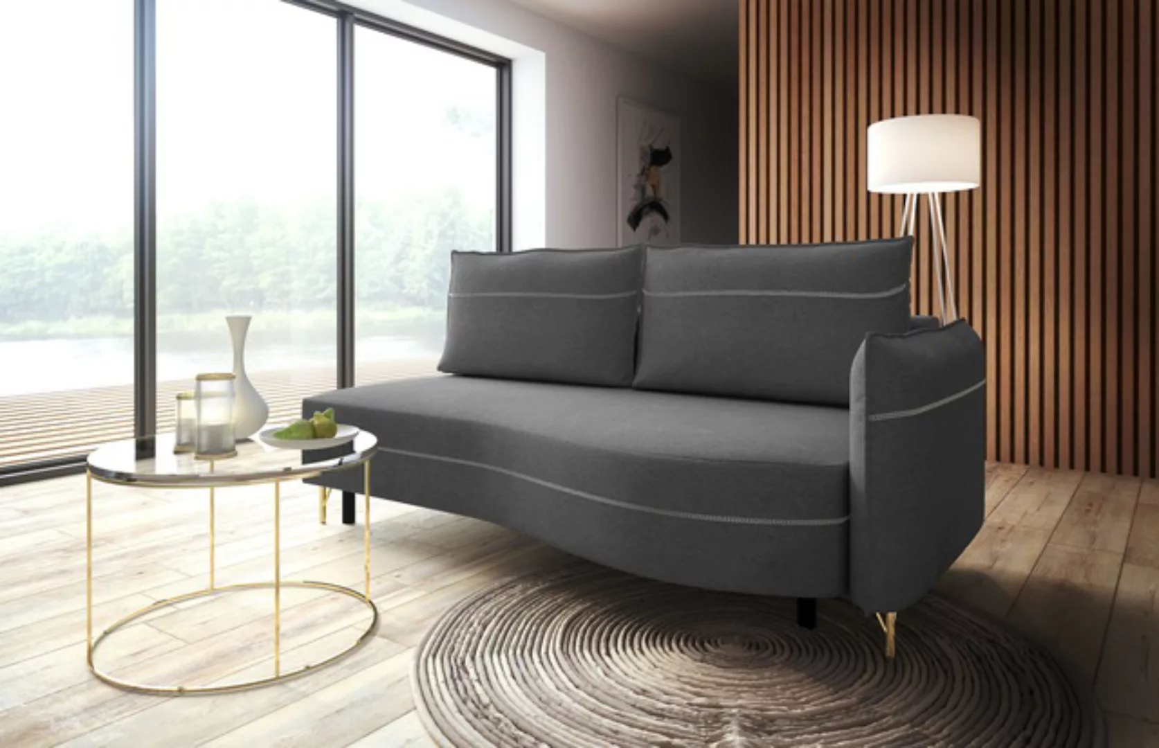 exxpo - sofa fashion Loungesofa "Ortis mit toller Kontrastnaht, Solitärmöbe günstig online kaufen