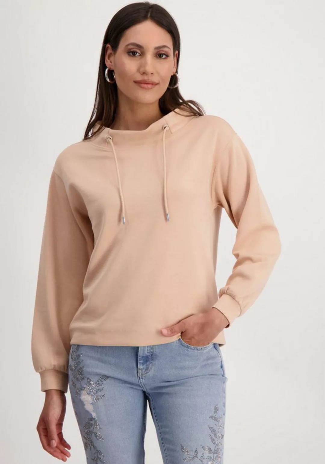 Monari Sweatshirt Leicht überschnittener Langarm, Ärmelbündchen mit Kräusel günstig online kaufen