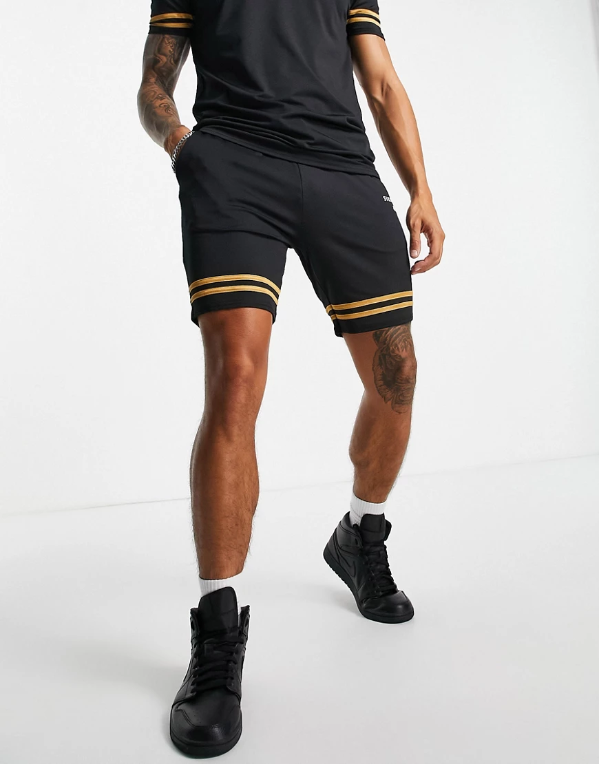 SikSilk – Shorts aus Netzstoff in Schwarz günstig online kaufen