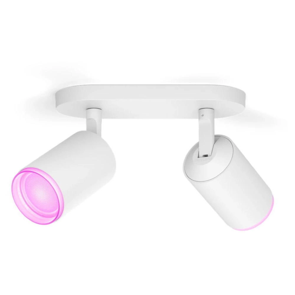 Philips Hue Bluetooth White & Color Ambiance Deckenspot Fugato in Weiß 2x G günstig online kaufen