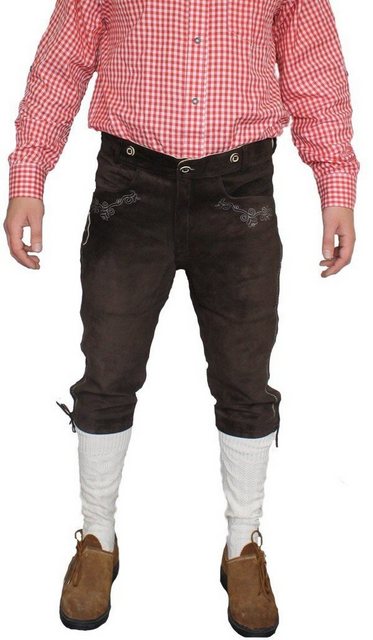 German Wear Trachtenlederhose GW823 dunkelbraun Kniebundhose Trachten Leder günstig online kaufen