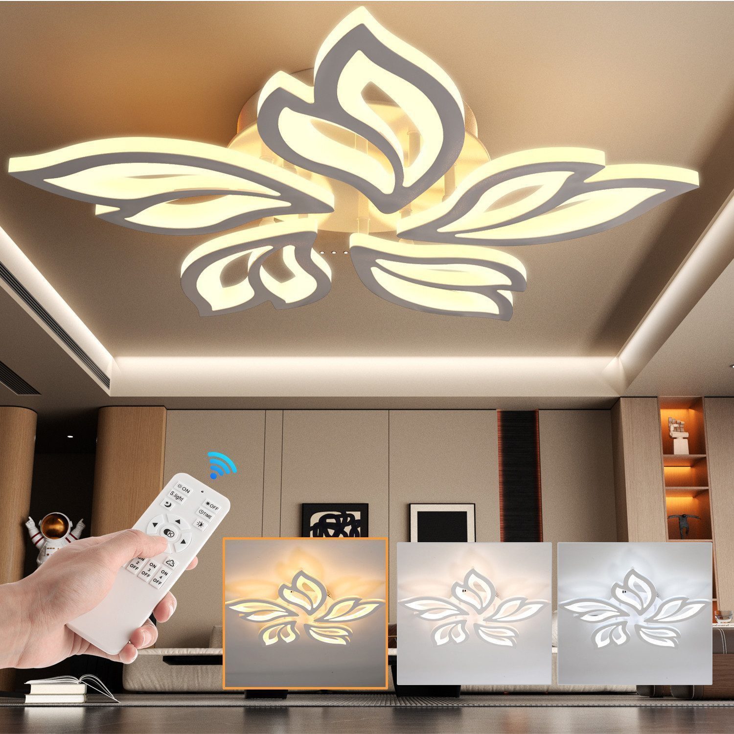 LETGOSPT Deckenleuchte Moderne LED Deckenleuchte Dimmbar günstig online kaufen