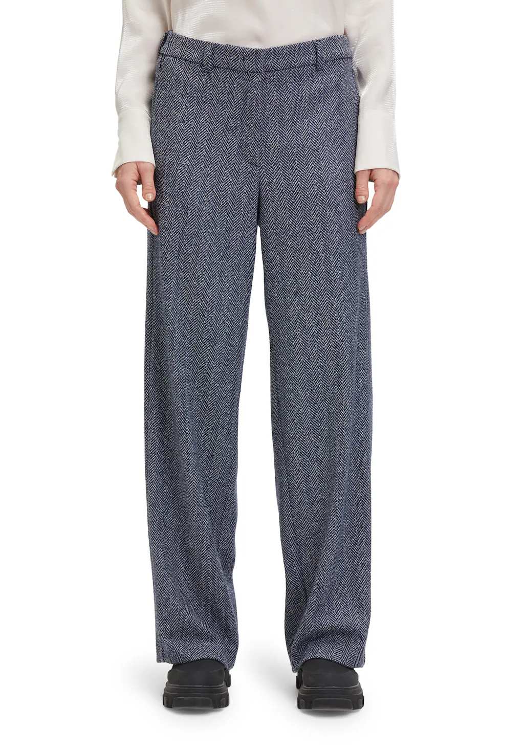 Betty&Co Anzughose "Betty & Co Damen Anzughose mit weitem Bein", Material günstig online kaufen