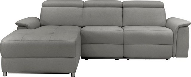 Places of Style Ecksofa Pareli, L-Form, 259cm,m. Recamiere, Echtleder, Kuns günstig online kaufen