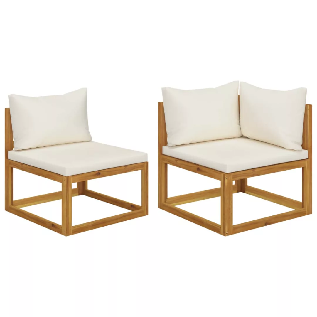 vidaXL Sofaelement 2-tlg. Sofa-Set mit cremeweißen günstig online kaufen