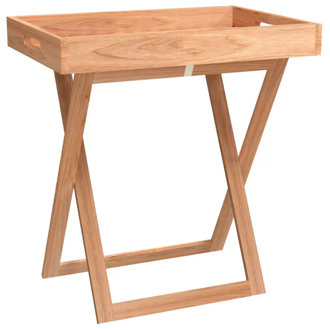 Vidaxl Tabletttisch Klappbar 52x36x56,5 Cm Massivholz Nussbaum günstig online kaufen