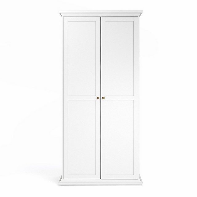 ebuy24 Kleiderschrank Venedig Kleiderschrank 2 Türen weiß. günstig online kaufen