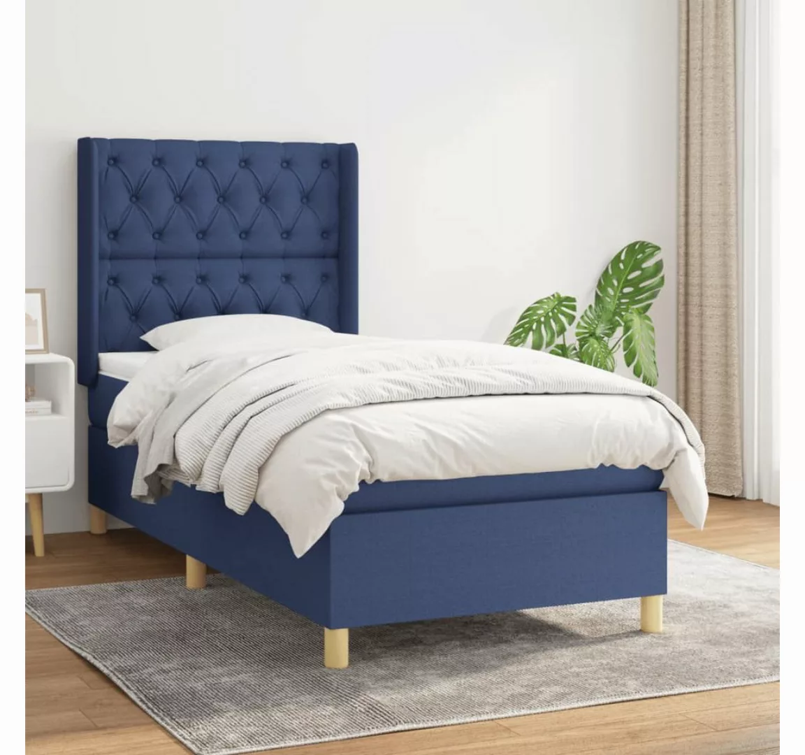 vidaXL Boxspringbett Bett Boxspringbett mit Matratze & Topper Stoff verschi günstig online kaufen