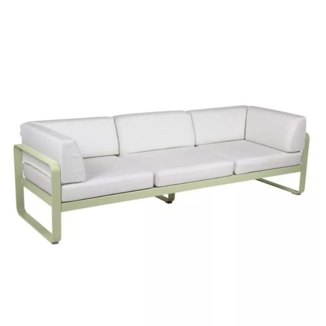 Bellevie 3-Sitzer Club Sofa Outdoor 65 Lindgrün 81 Grauweiß günstig online kaufen