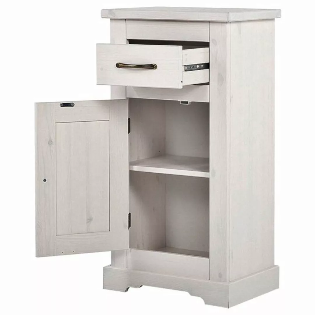 Lomadox Unterschrank LIRIA-56 Badschrank Schrank 45cm breit Massivholz weic günstig online kaufen