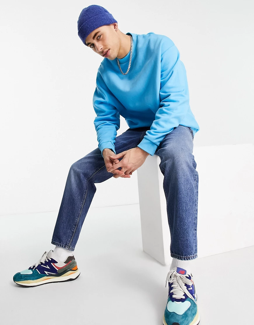 ASOS DESIGN – Oversize-Sweatshirt in Blau günstig online kaufen