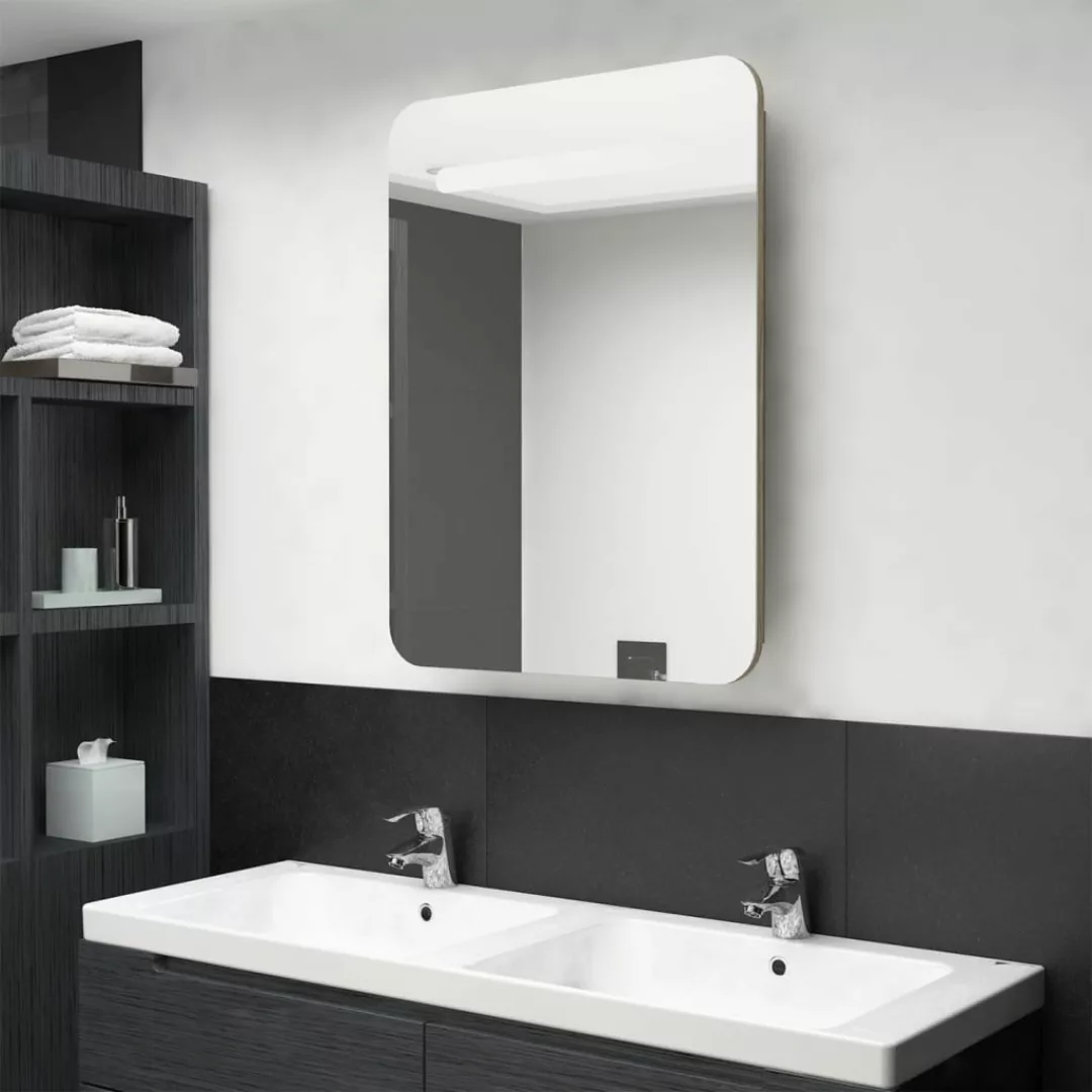 Led-bad-spiegelschrank Eichenoptik 60x11x80 Cm günstig online kaufen