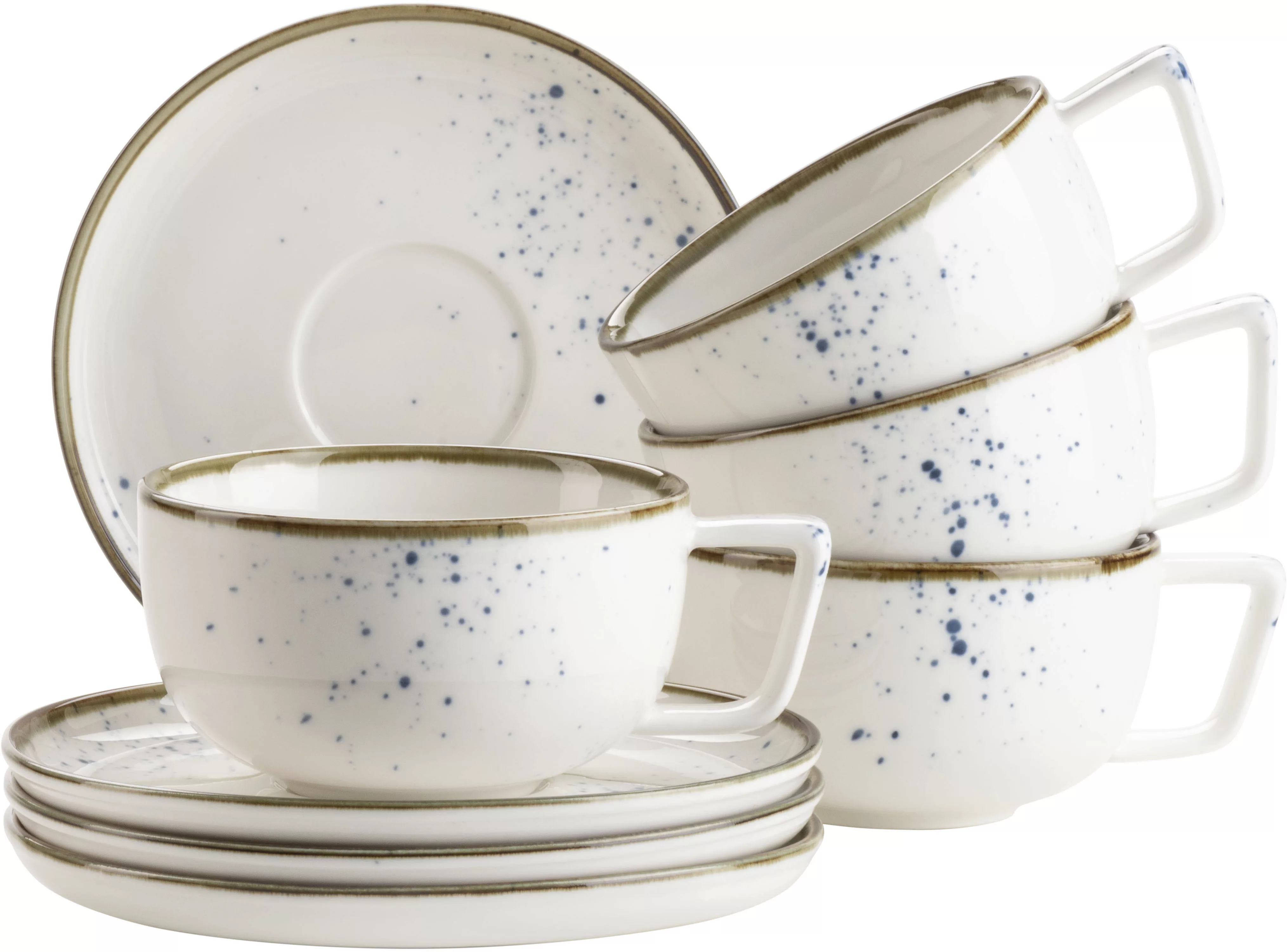 MÄSER Tasse »Kaffeetassen-Set Pinta, aus Porzellan«, (Set, 8 tlg.), 8er Set günstig online kaufen