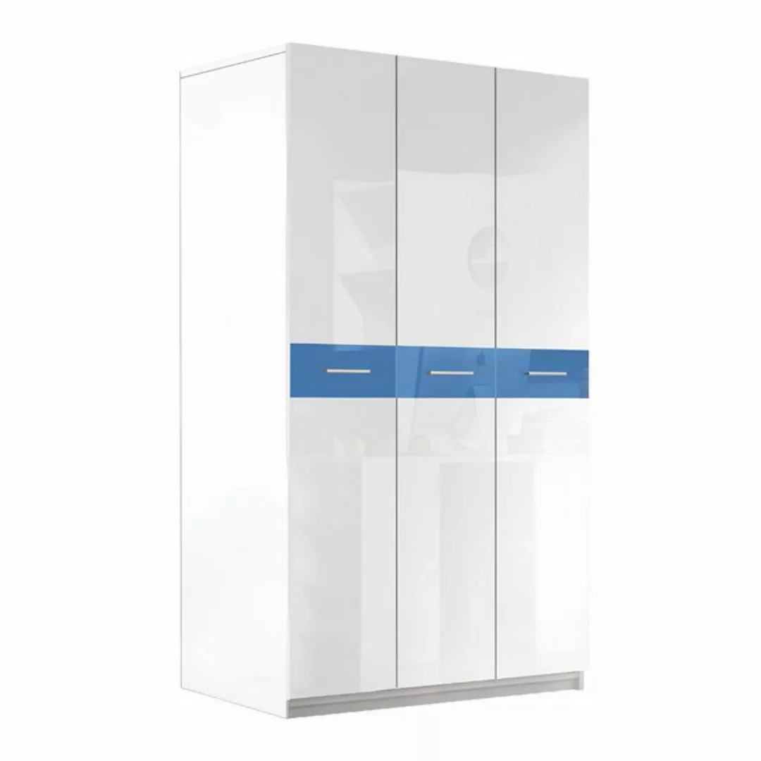 Xlmoebel Kleiderschrank Jugendzimmer Kleiderschrank in blauem Möbeldesign ( günstig online kaufen