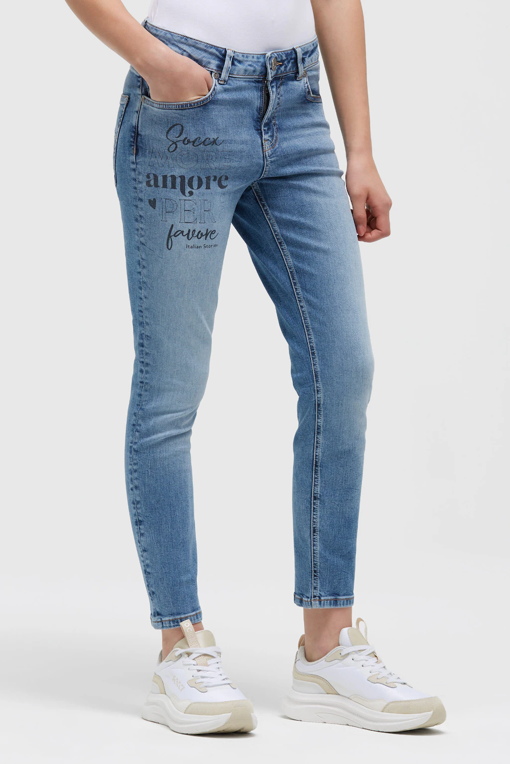 SOCCX Slim-fit-Jeans, mit normaler Leibhöhe günstig online kaufen