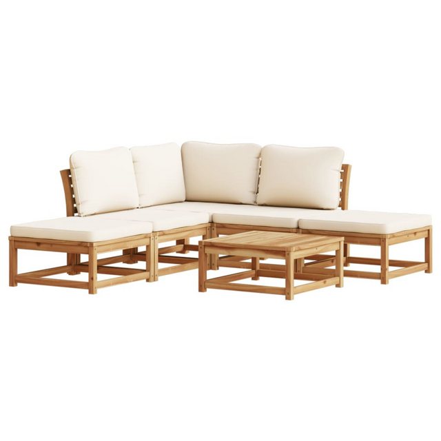 vidaXL Loungesofa 6-tlg. Garten-Lounge-Set mit Kissen Massivholz Akazie, 1 günstig online kaufen