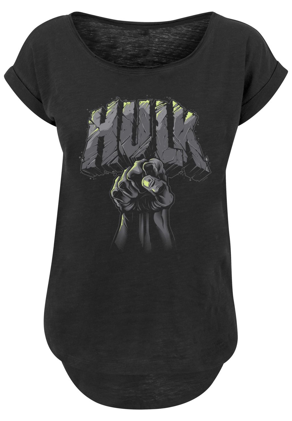 F4NT4STIC T-Shirt "Long Cut T-Shirt Marvel Hulk Punch Logo", Damen,Premium günstig online kaufen