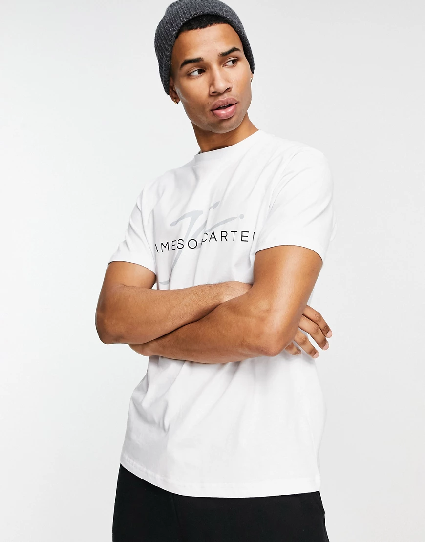 Jameson Carter – Hannigan – T-Shirt in Weiß günstig online kaufen